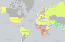 各国平均サイズが一目瞭然のチンチン世界地図完成!日本は最下位に沈むのか? From dailymail.co.uk