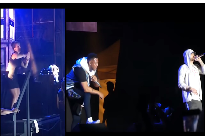 健常者も大注目！ エミネムの隣で高速ラップを完璧に手話通訳する女性がかっこいい♪