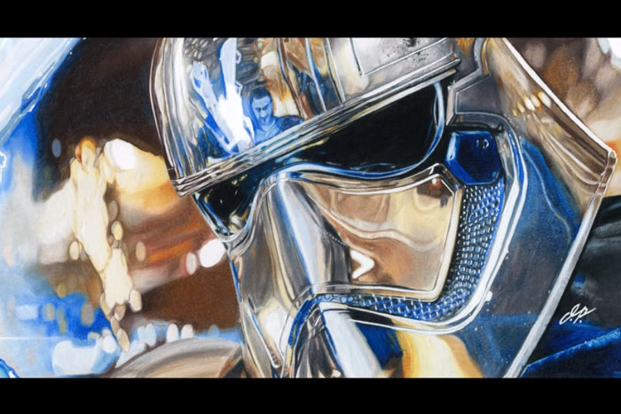 光沢まで完全再現！色鉛筆でスター・ウォーズのキャラを描く「早回し動画」が話題♪