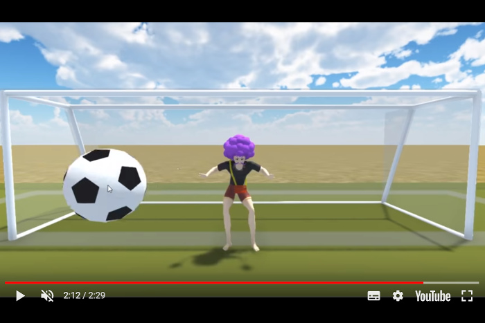 川島は左右に高速移動したらよかったんじゃね？ ゴールを守れるか物理エンジンで検証