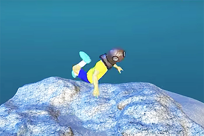 人工知能は勝手に泳ぎ方を覚えるのか？ 物理エンジン内で海に突き落としてみた