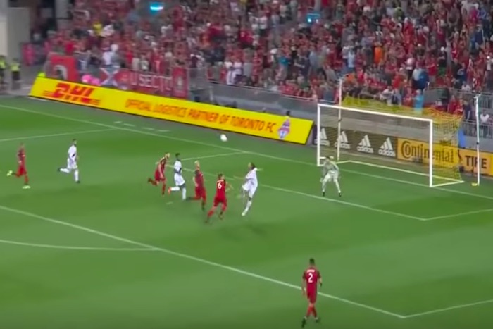 イブラヒモビッチの神業がすごい…！ アニメのような完璧シュートに観客騒然