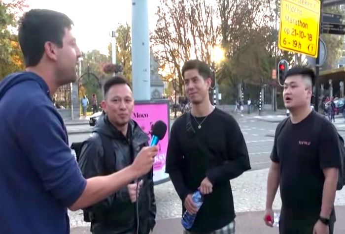 天才現る。18ヶ国語を話すインタビュアーが街頭で凄技ドッキリを仕掛ける