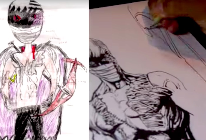 未来は無限大！想像力の豊かな息子が考えたキャラクターを父がイラストに♪