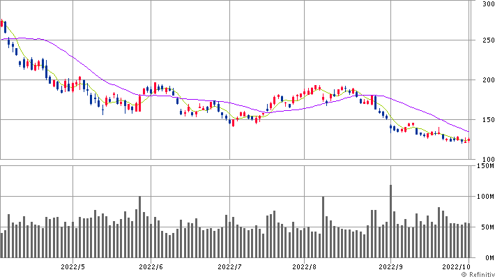 エヌビディア日足＜NVDA＞（SBI証券提供）