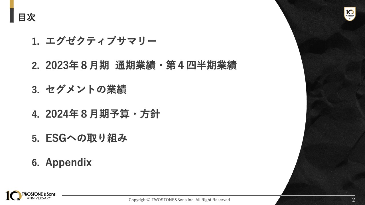 【QAあり】TWOSTONE&Sons、通期売上高100億円突破・前年比40％超を達成　創業以来10期連続増収に