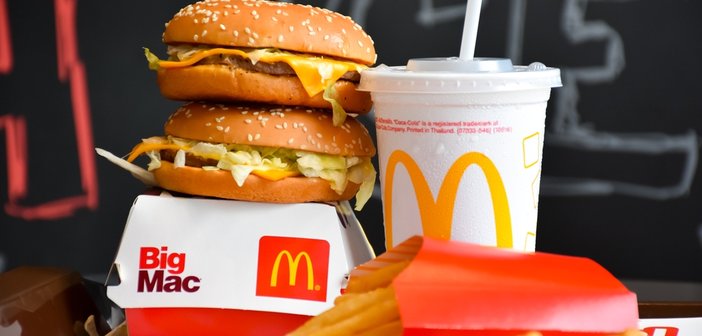 Ayutthaya-thailand,april?,28,2022:,Double,Mcdonald's,Hamburger,Combo,Set,,Promotion,Set,Of