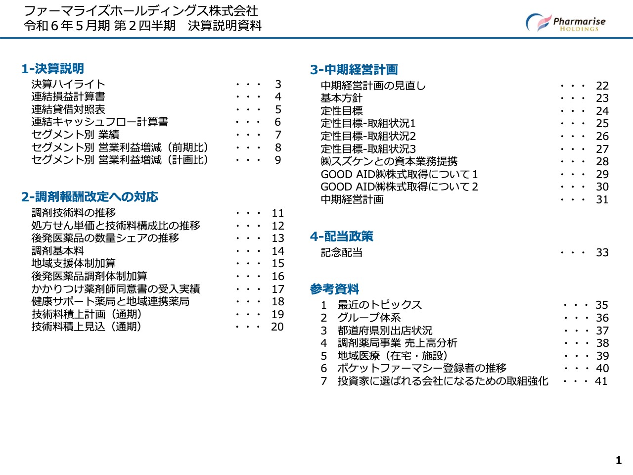 【QAあり】ファーマライズHD、営業利益は前期比123.9%の増益　調剤・商品売上の増加により利益面も好調に推移