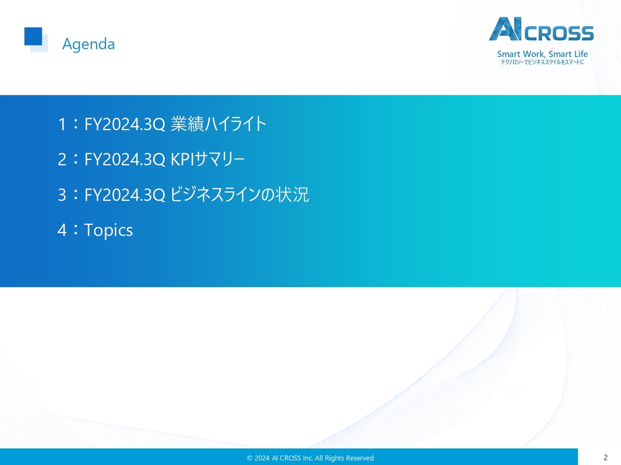 【QAあり】AI CROSS、売上増に伴い営業利益が前年比＋51％と大幅増益　各段階利益は3Q時点で通期業績予想を超過
