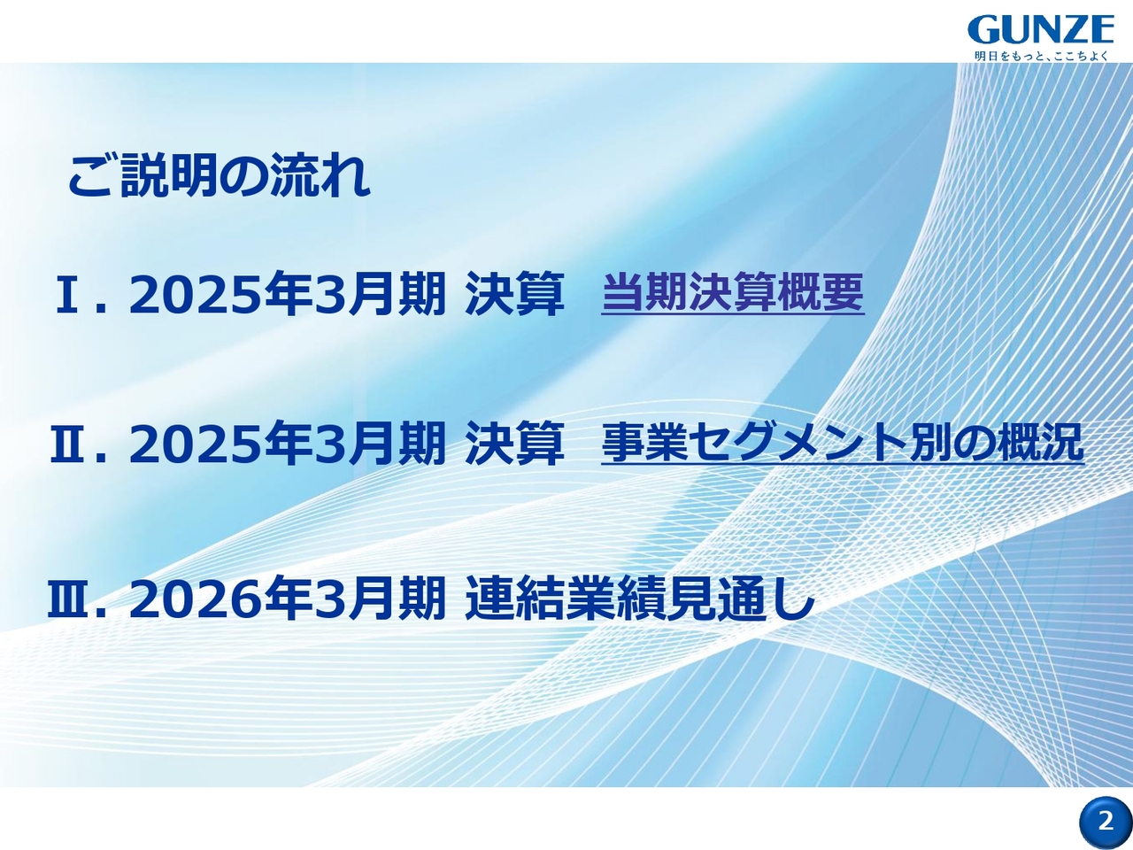 【QAあり】グンゼ、機能ソリューション・メディカル事業が牽引し増収増益　コア事業の成長や構造改革を示した中期経営計画を発表