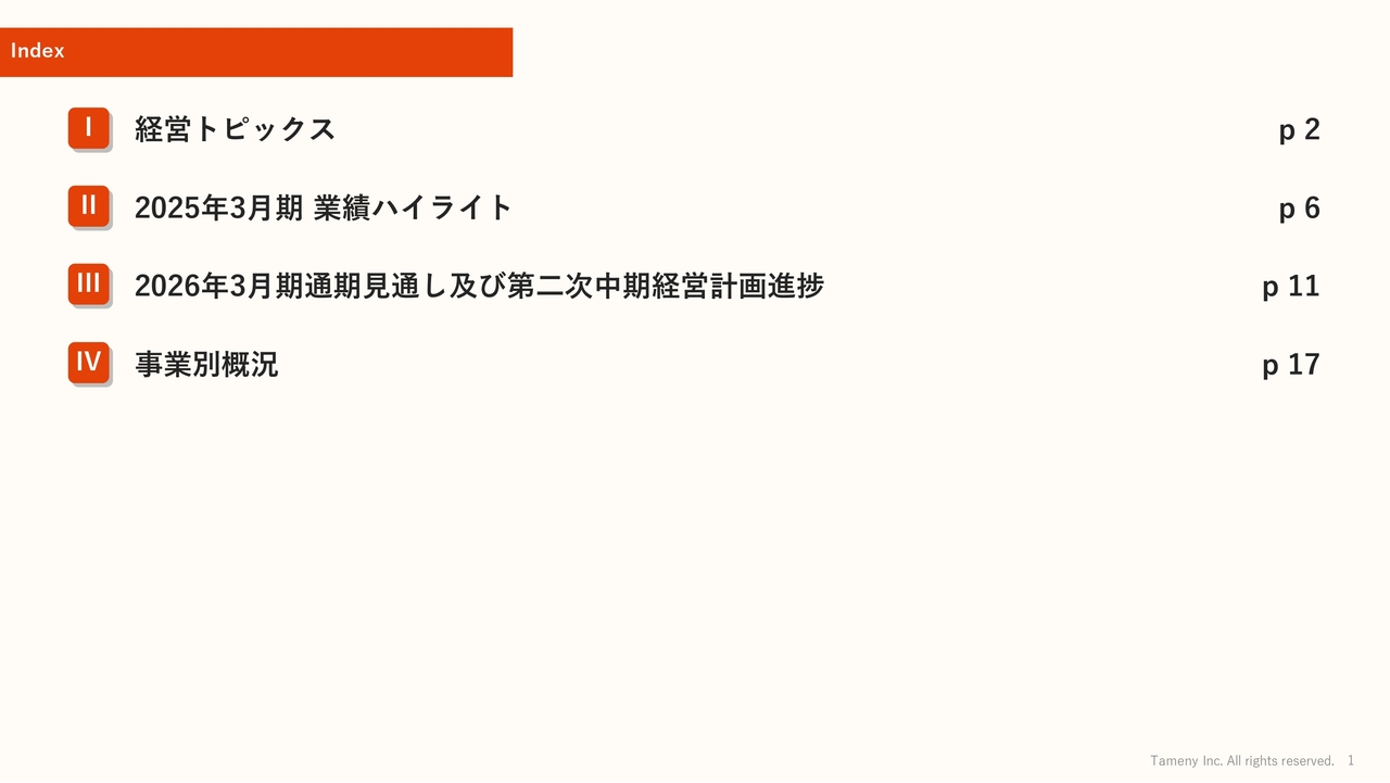【QAあり】タメニー、佐藤社長復帰で構造改革を断行　今期は売上高前期比＋6.6％、営業利益は3億2,500万円の改善を見込む