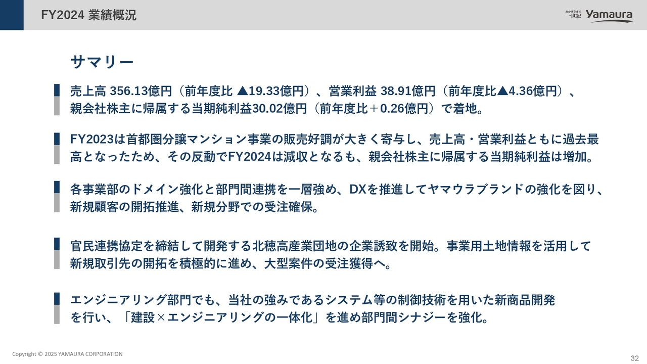 ヤマウラ、M&A・官民連携等で成長戦略を推進　新中計を策定し株主還元方針の見直し・自社株買いを発表
