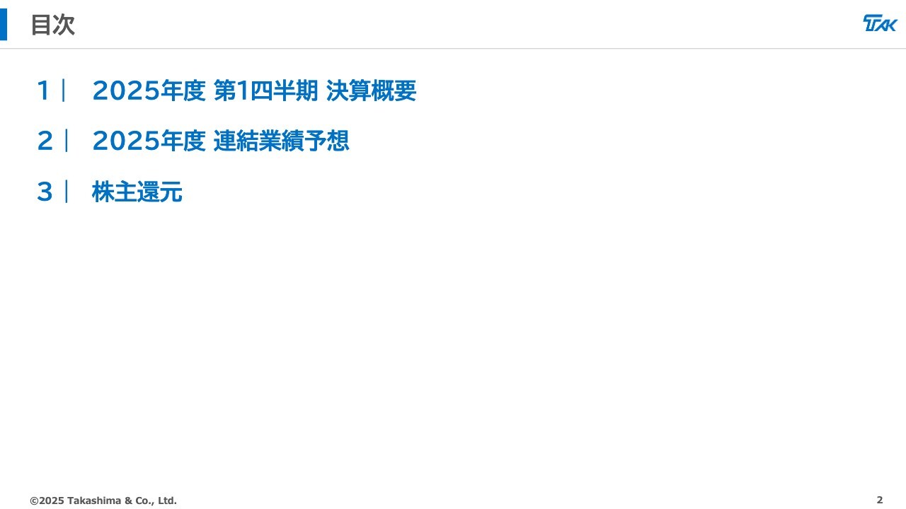 高島、株式分割を10月に実施、年間配当を4円実質増配　2年間限定措置の連結配当性向80％以上は変更なし