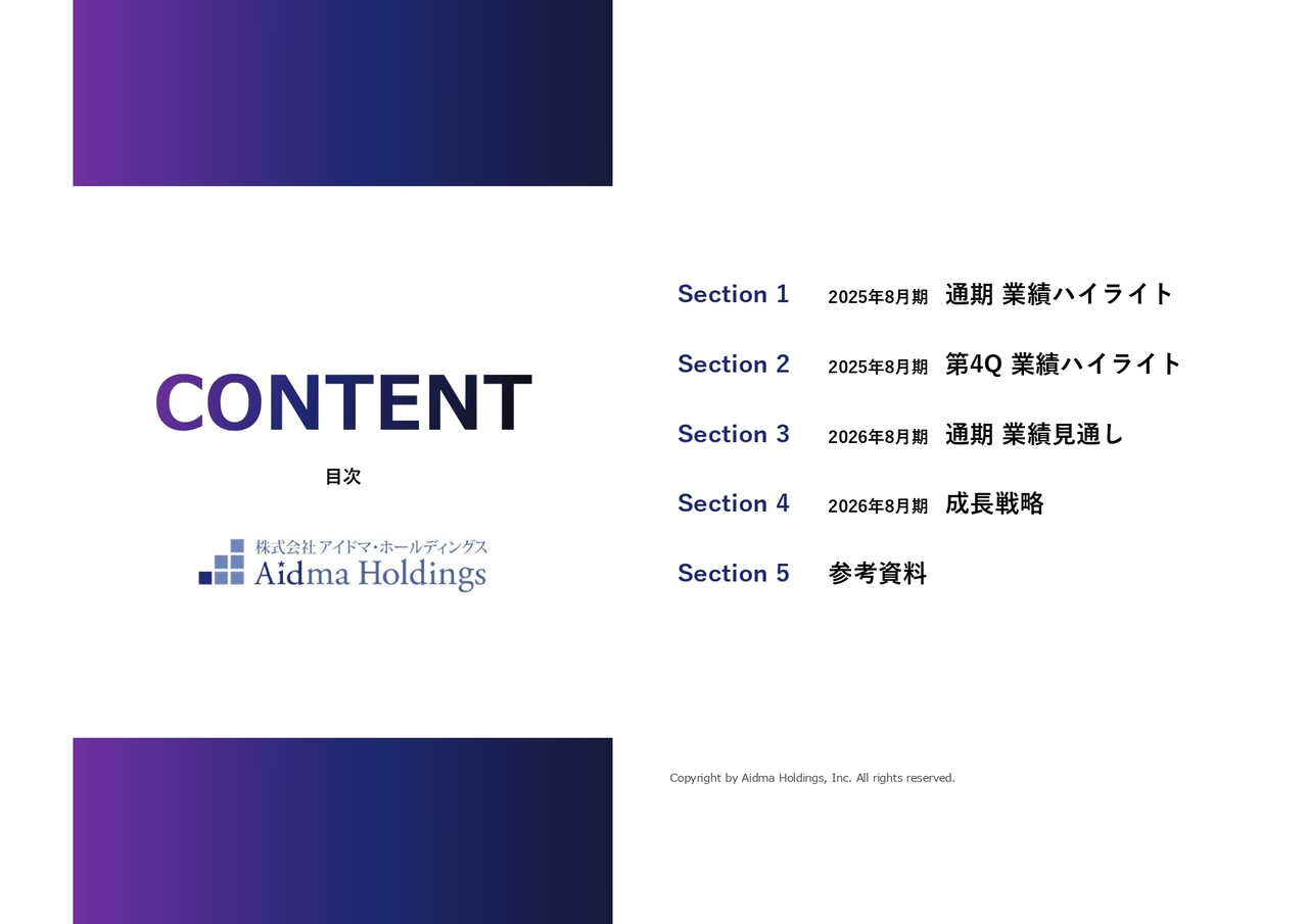 アイドマHD、営業支援・人材支援の両分野で過去最高の受注件数を達成　全指標が通期業績予想を上回る水準で着地