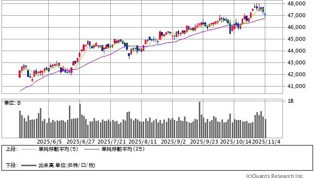 NYダウ 日足(SBI証券提供)