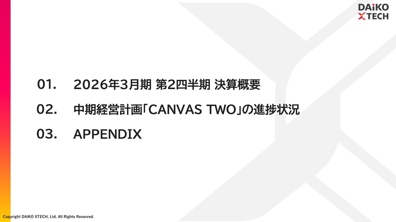 DAIKO XTECH、ビジネスシフトで2Q会計期間は利益が大幅改善、通期達成が視野に　受注高・受注残高も堅調に推移
