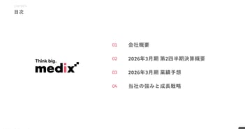 メディックス、データマネジメント・その他領域の売上が前期比＋9.5％と成長牽引　通期は増収増益予想で増配を見込む