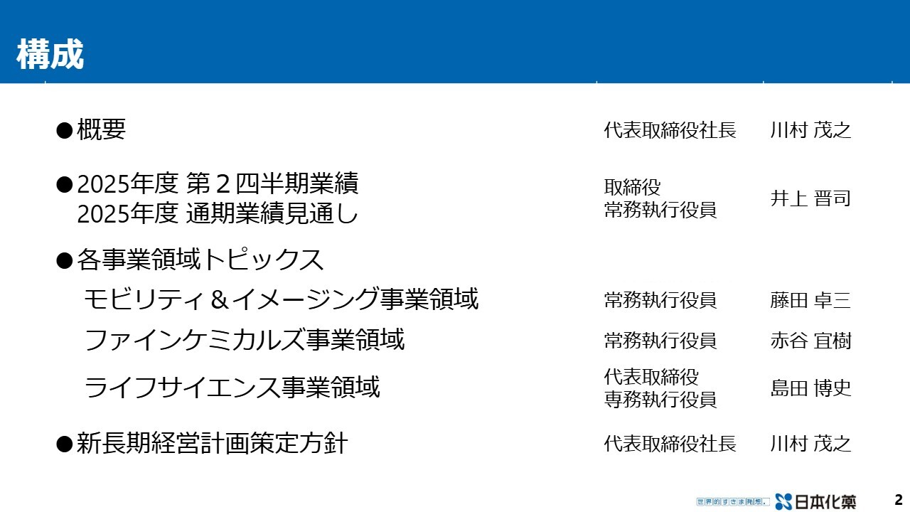 【QAあり】日本化薬、上期は全事業領域で増収、通期業績見通しを上方修正　新長期経営計画策定方針発表