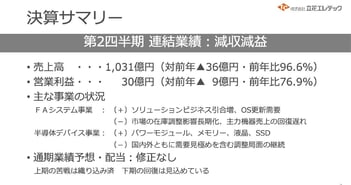 立花エレテック、2Qは減収減益も通期予想修正なし　3期連続の年間100円配当予定