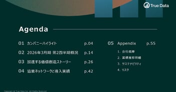 True Data、2Q増収増益　大手小売向けDX案件開発を売上計上、ストック型収益も業績貢献開始