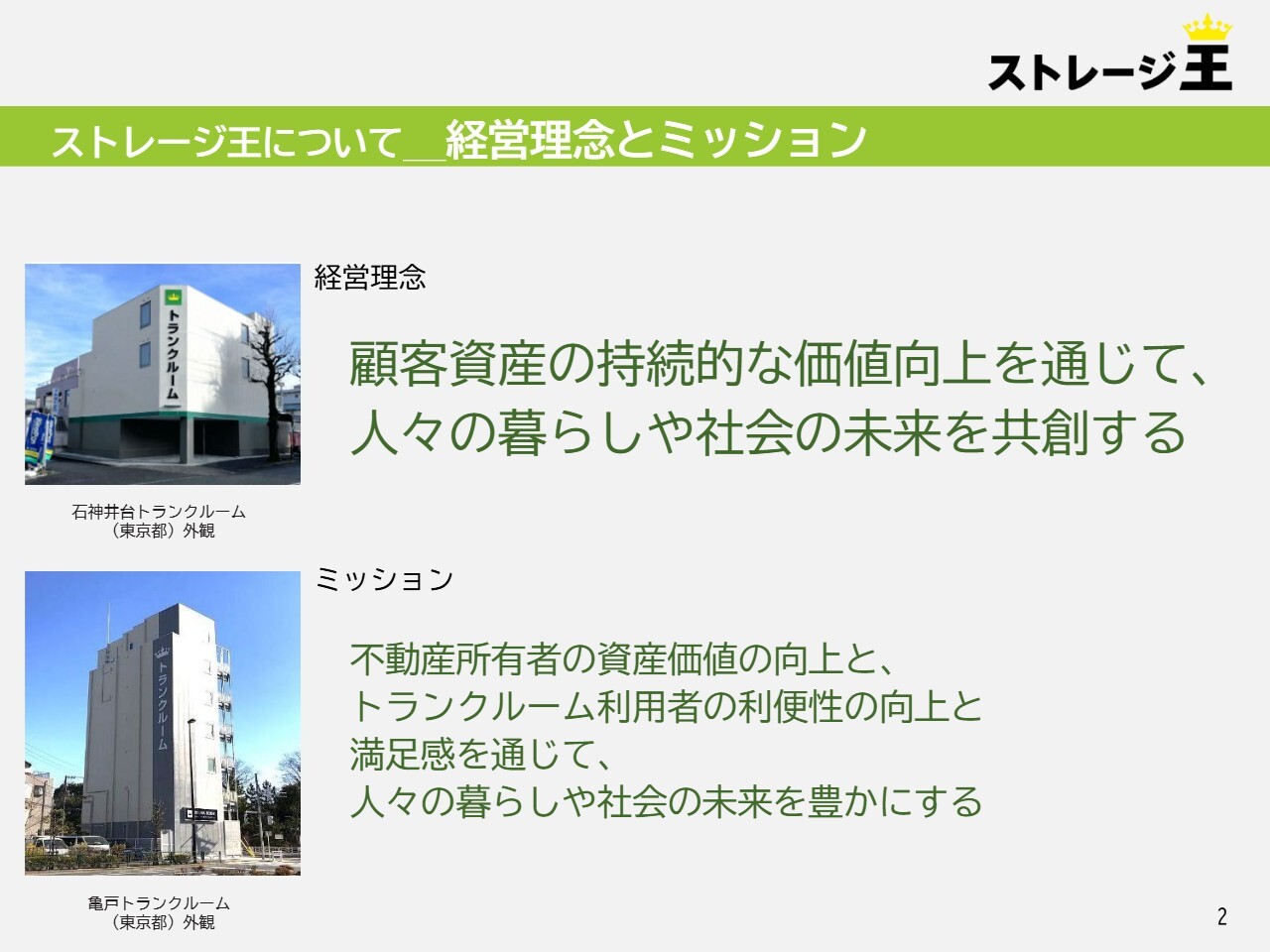 ストレージ王、運営・仕入開発・物件売却を強みに多方面から需要充足　フロー収益に加えストック収益の拡大に取り組む