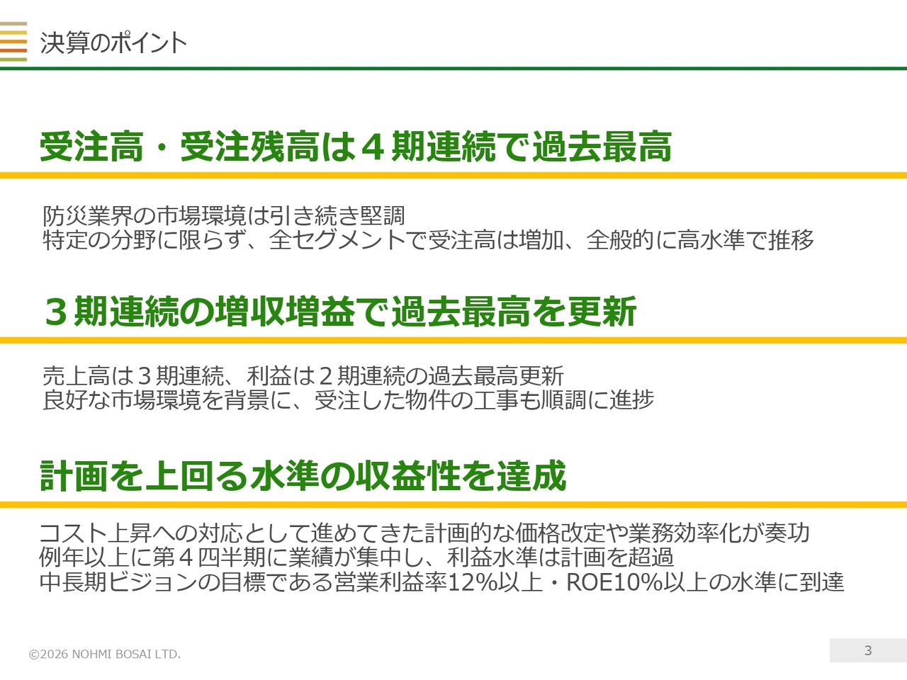 能美防災、今期売上高は初の1,500億円超えを見込む　M＆Aなどの重点施策を推進し、中長期的な収益基盤を強化