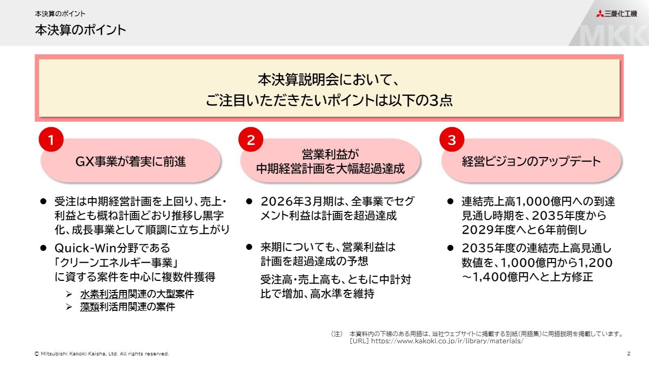 三菱化工機、営業利益は中計を大幅超過　GX事業が着実に前進し、経営ビジョンのアップデートを実施