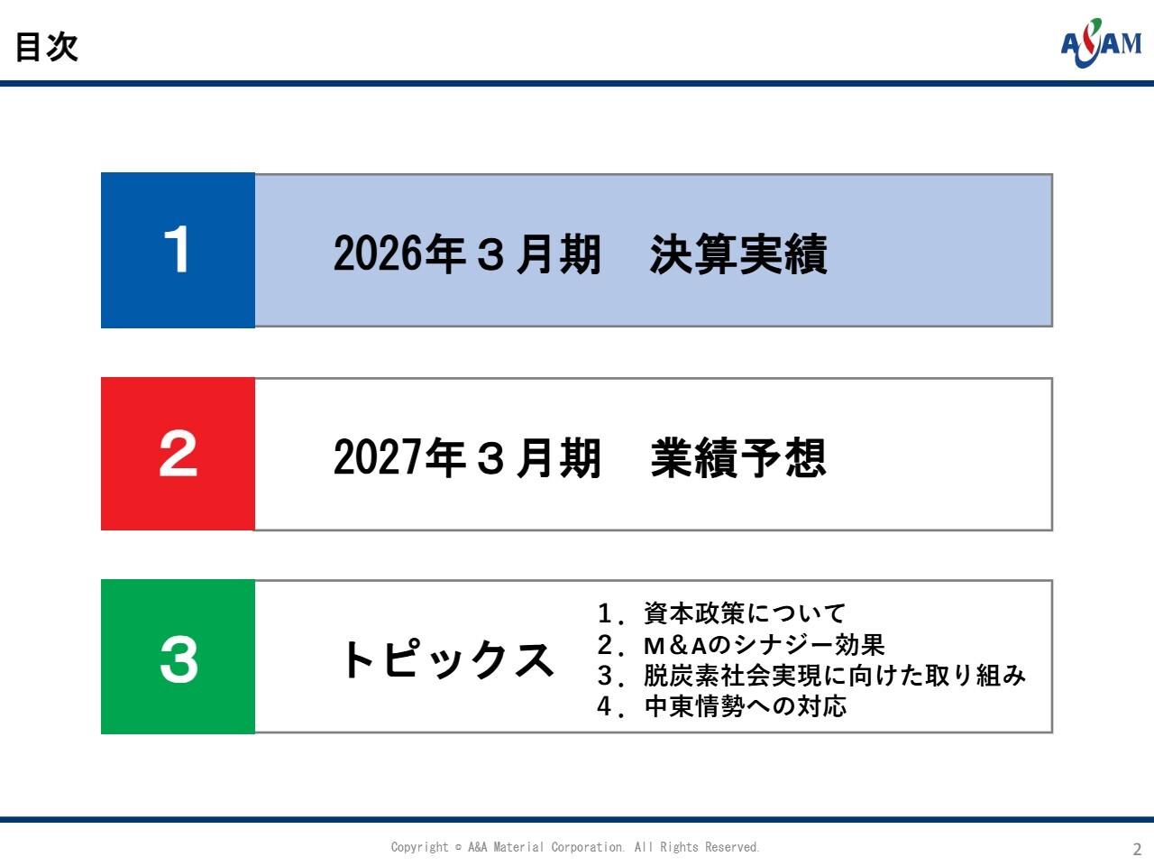 エーアンドエーマテリアル、27年3月期は増収増益予想　価格改定効果・工事売上高の回復を見込む