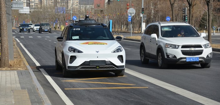 Beijing,,China,-,2,March,2024:,Arcfox,Apollo,Moon,Robotaxis