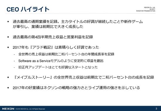 ネクソン、通期で過去最高、4Qで売上収益・営業利益で過去最高を記録　『アラド戦記』は2桁の成長率