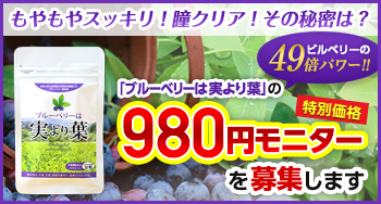 瞳スッキリ！ビルベリーの４９倍パワー「ブルーベリー葉」とは？