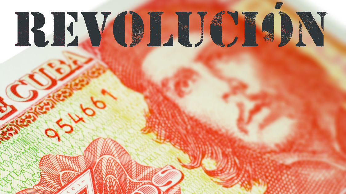 Close-up of three peso banknote from Cuba.  Ernesto "Che" Guevara on the front.