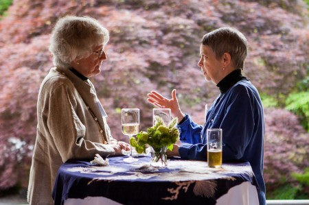 Conversation at a Golden Crane Reception. Photo by Jonathan Ley