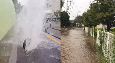台風9号 関東地方で川が増水 氾濫 現地のsns動画 写真まとめ まぐまぐニュース