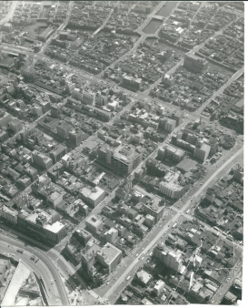 昭和28年（1953年）頃。銀座上空から航空写真