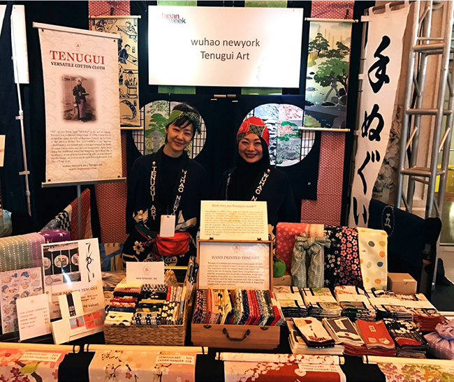 wuhao new yorkでは50種類以上の手ぬぐいを販売=同