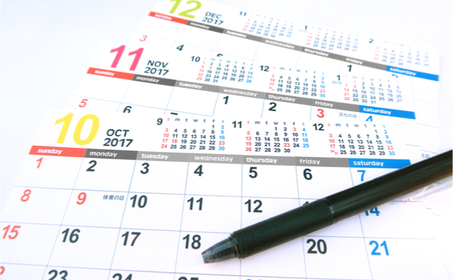 神無月　カレンダー　暦