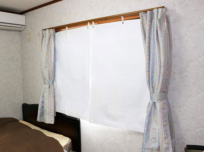 冷気ブロック-温度差-19.2℃-室内用スクリーン-UV・遮光共に98%-カット-エコ-スクリーン(幅90X丈120cm)