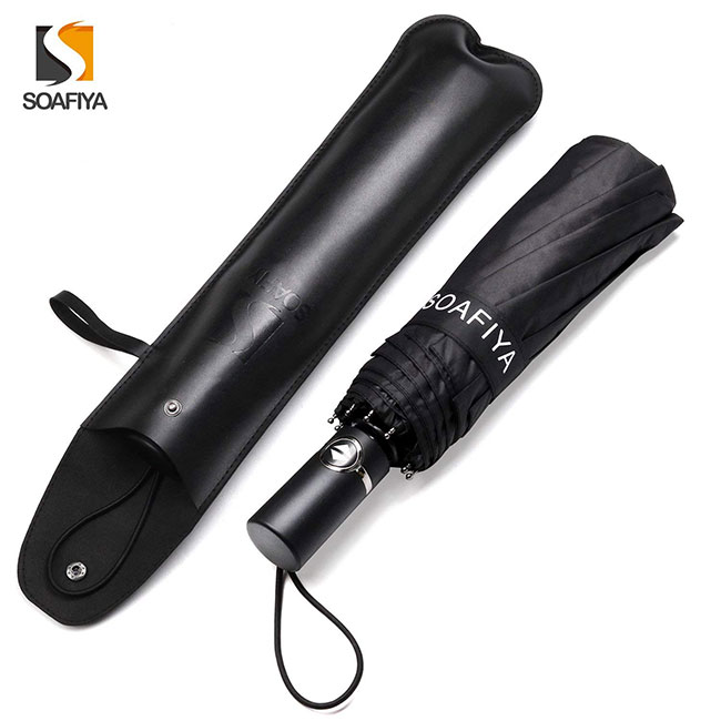 折りたたみ傘-soafiya-ワンタッチ自動開閉-soafiya-高強度グラスファイバー-10本骨-晴雨兼用-日傘-UVカット-紫外線遮蔽率99%-高密度NC布-耐風撥水-収納ポーチ付き