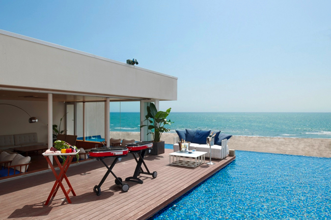 アマンダンブルー鎌倉 BBQを焼くテラス