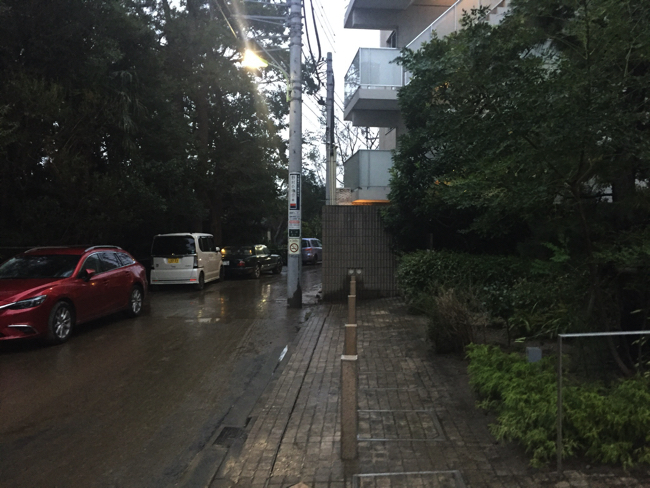 10月14日の二子玉川、多摩川沿いの水が引いたマンション街