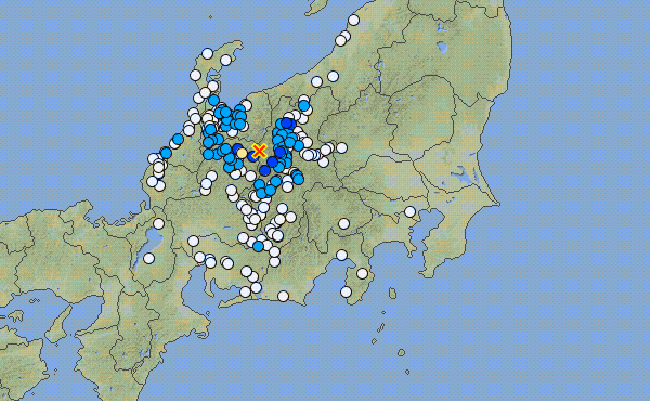 飛騨地方と長野で地震頻発。19日だけで30回以上も発生に不安の声