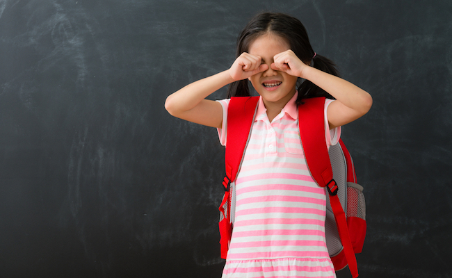 Pretty,Young,Female,Kid,Children,Dislike,Studying,Standing,In,Chalkboard