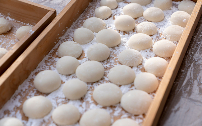 Freshly,Made,Mochi,,Rice,Cake.japanese,Food.