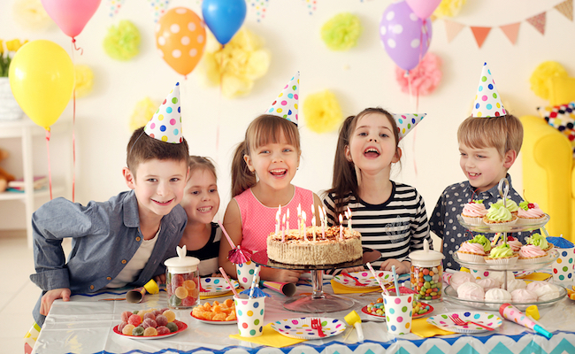 Happy,Group,Of,Children,Having,Fun,At,Birthday,Party