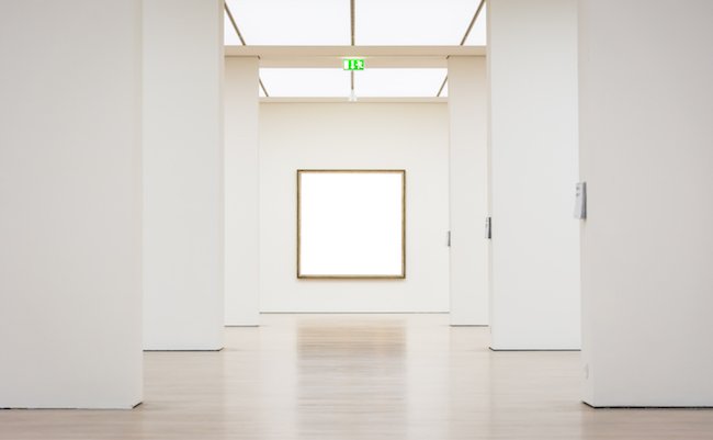 Modern,Art,Museum,Frame,Wall,Clipping,Path,Isolated,White,Vector