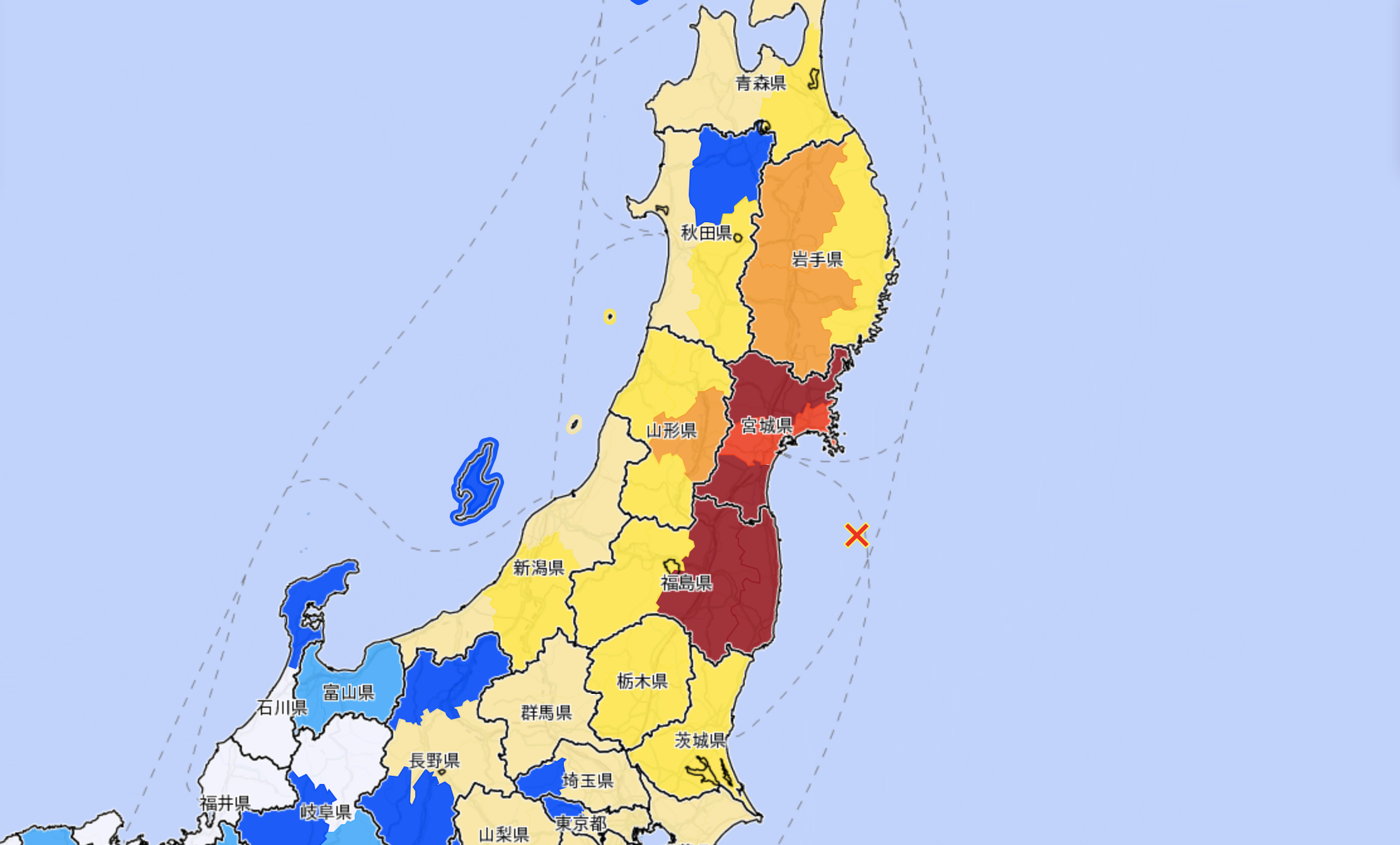 福島 沖 地震