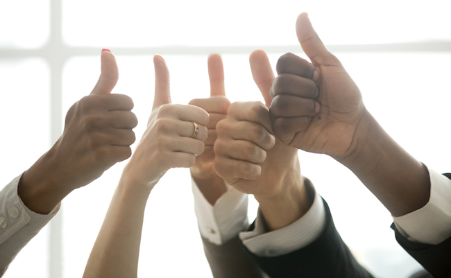 Hands,Of,Diverse,Business,Team,People,Showing,Thumbs,Up,Like