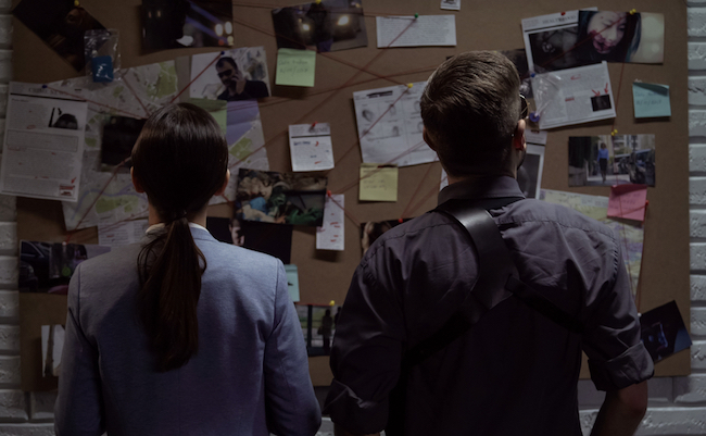 Secret,Agency,Teammates,Searching,For,Criminal,Movements,On,Investigation,Board