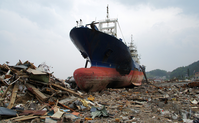 3.11,Great,East,Japan,Earthquake,A,Ship,Launched,On,Land